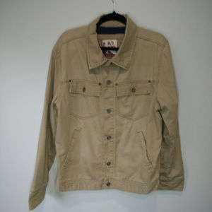 Old Navy Mens Distressed Lg Tan Coat